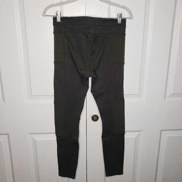 Athleta Trailsetter Ponte Motion Moto Skinny Pants 4 Stretch Green Athleisure - Picture 7 of 12